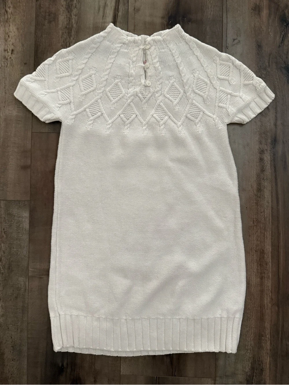 Vintage Sweater Dress Gymboree Equestrian Club Cable Knit Floral School Size 6